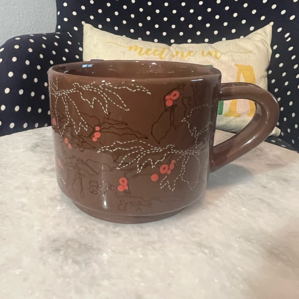 Starbucks mountain/flower coffee cup